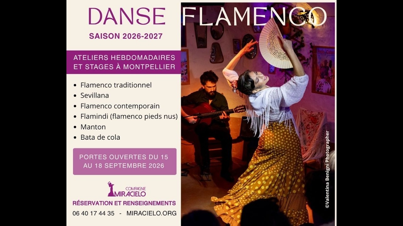 Cours et Stages de Flamenco à Montpellier - Association Flamenco Puro - Compagnie Miracielo